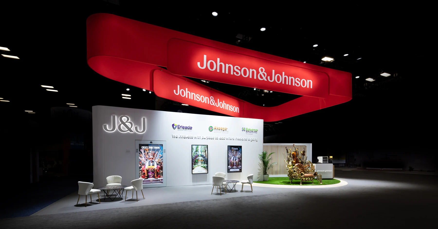 A sculptural red Johnson & Johnson exhibit photographed by Tim Rogers